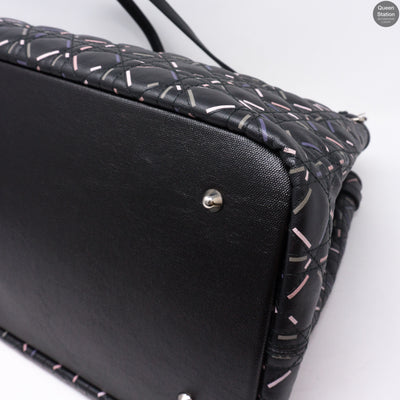 Large Panarea Tote Black Leather