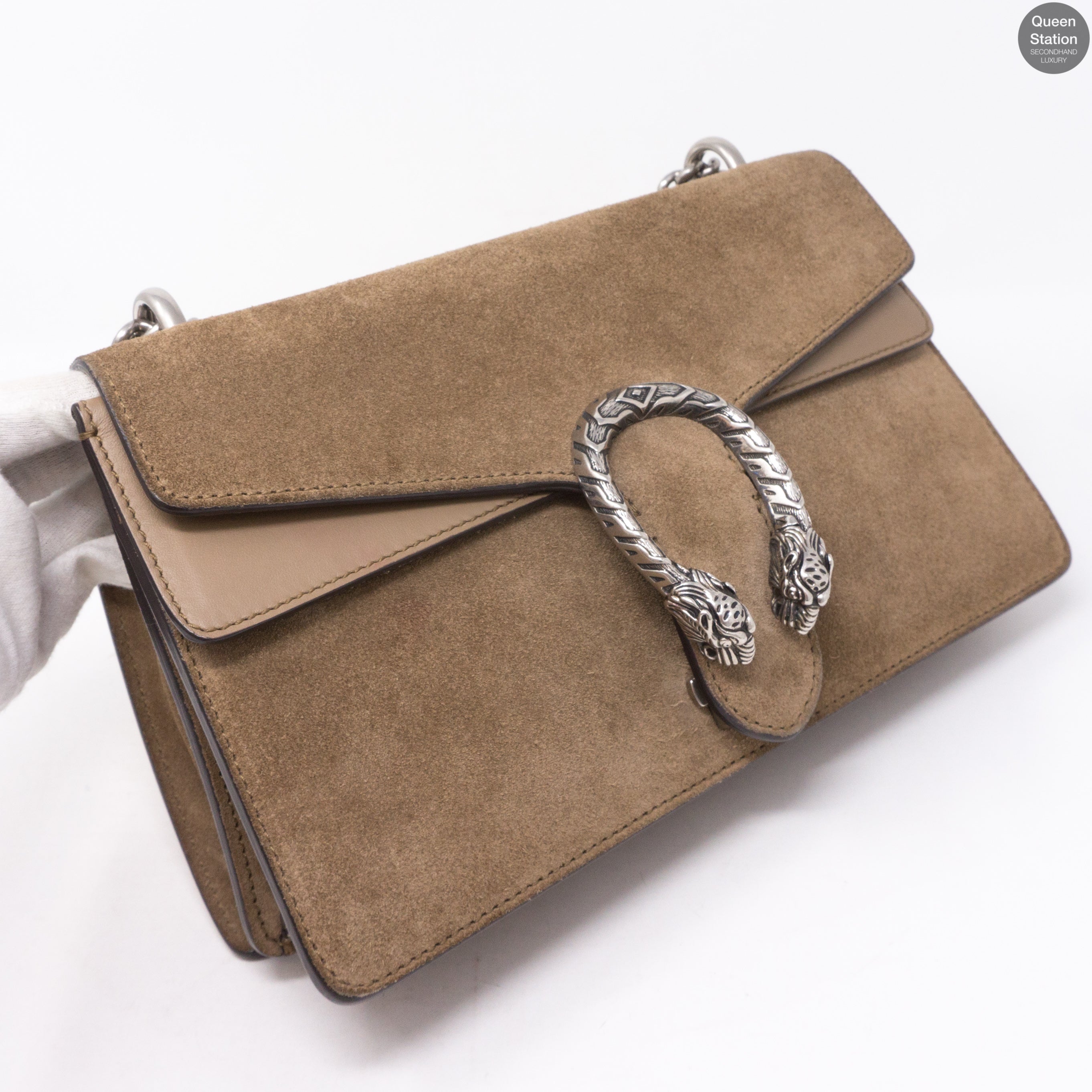 Dionysus Small Suede Taupe