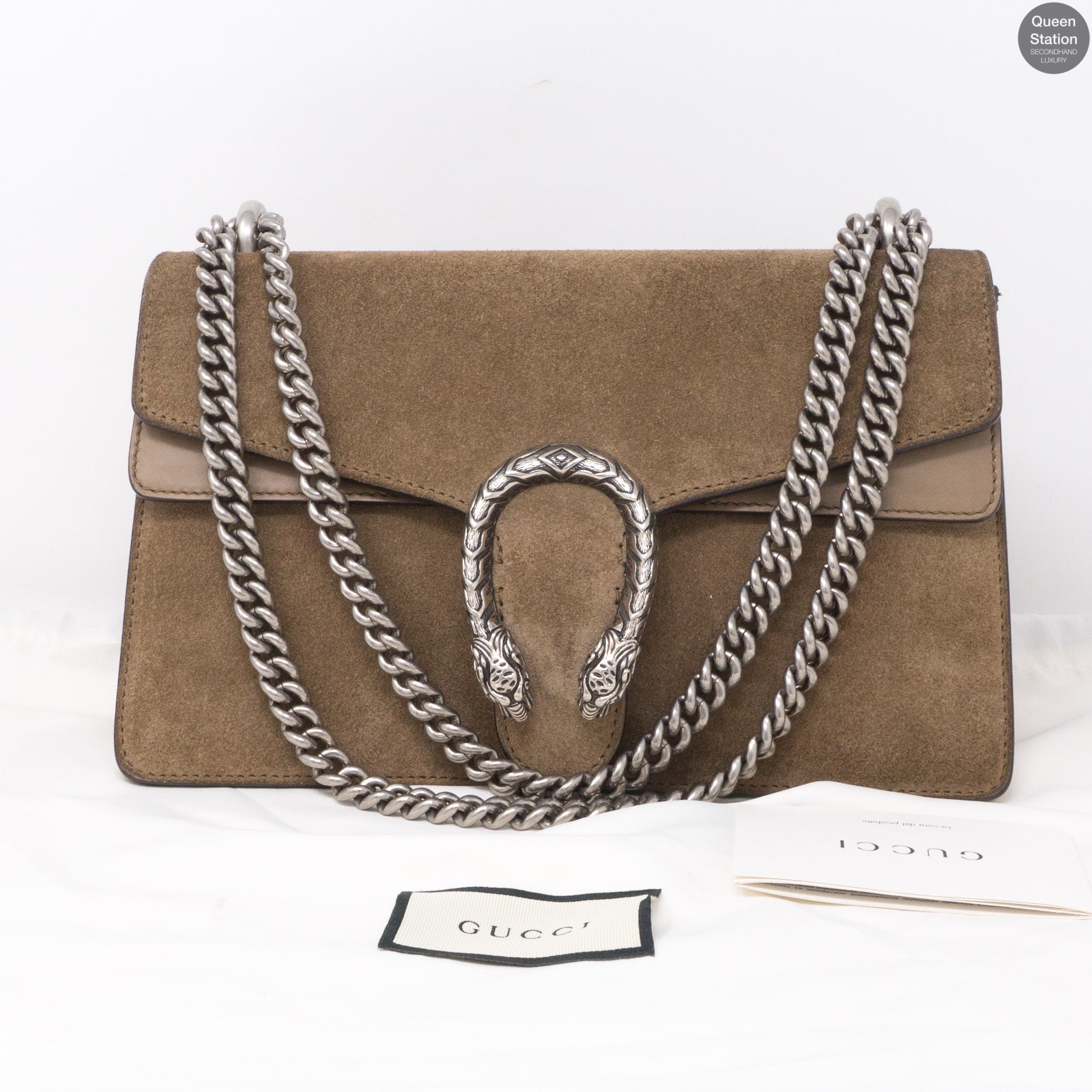 Dionysus Small Suede Taupe