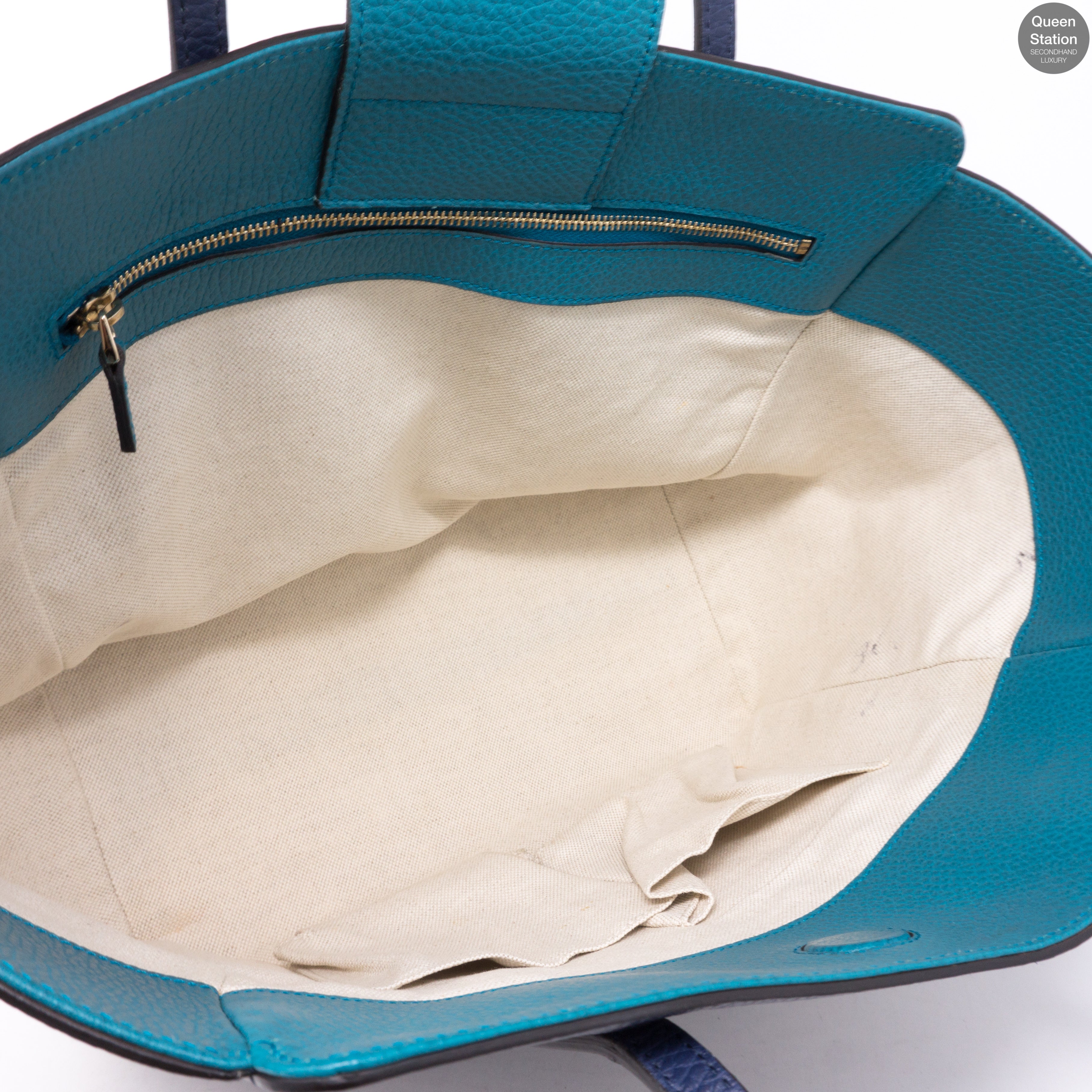Swing Navy Blue Leather Handbag