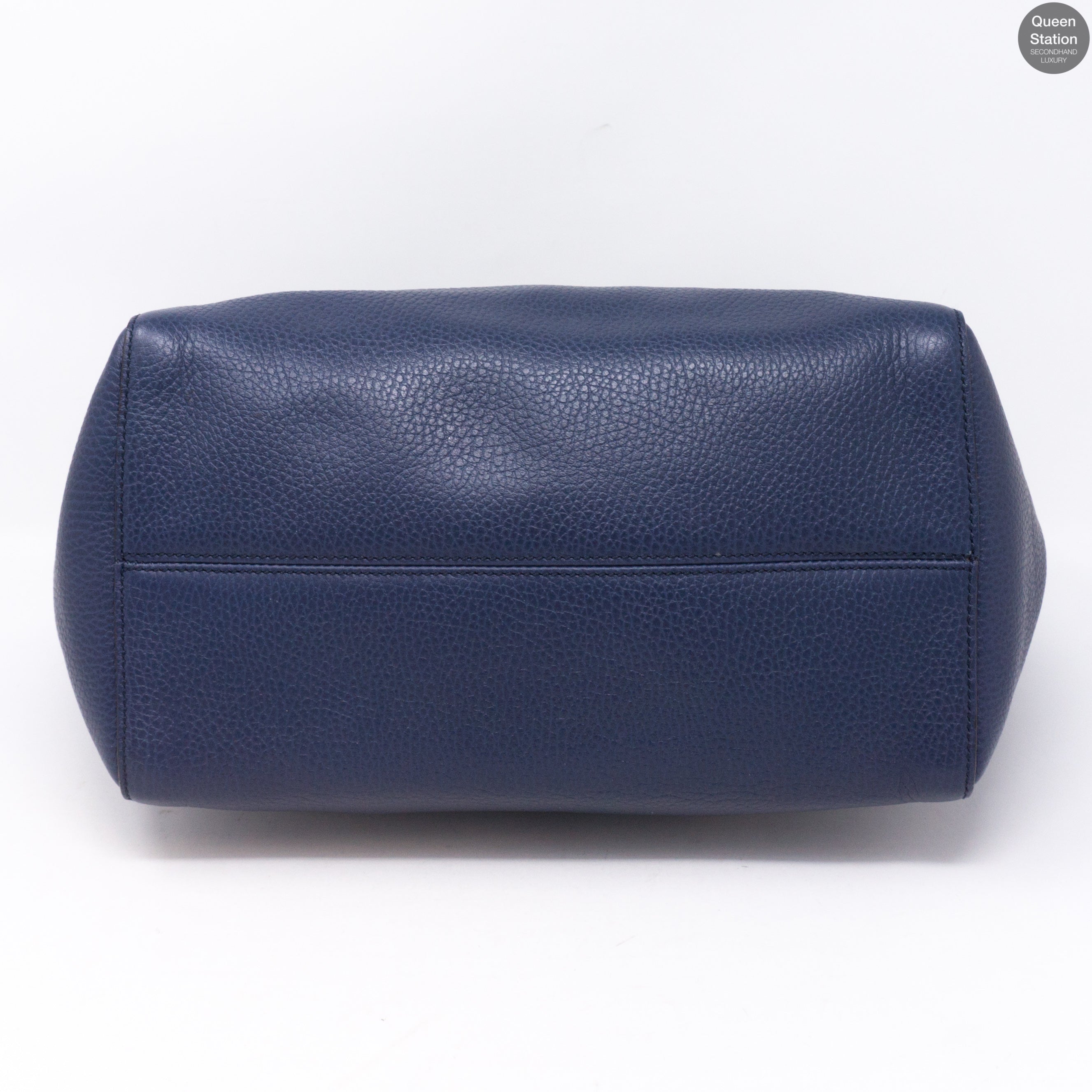Swing Navy Blue Leather Handbag