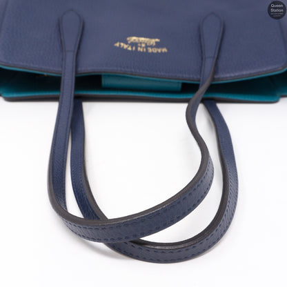 Swing Navy Blue Leather Handbag
