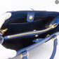 Saffiano Leather Single Zip Blue