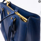 Saffiano Leather Single Zip Blue