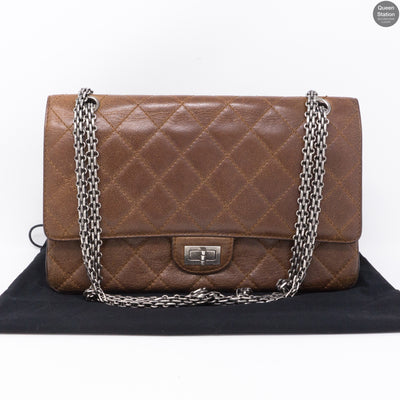 Reissue 2.55 226 Double Flap Bag Distressed Leather