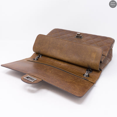 Reissue 2.55 226 Double Flap Bag Distressed Leather