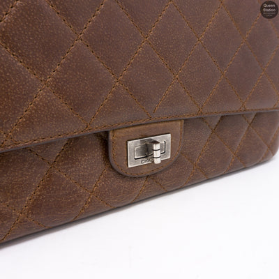 Reissue 2.55 226 Double Flap Bag Distressed Leather