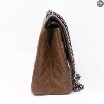 Reissue 2.55 226 Double Flap Bag Distressed Leather