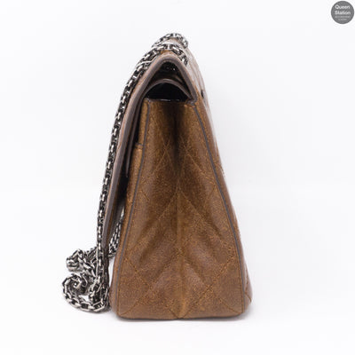 Reissue 2.55 226 Double Flap Bag Distressed Leather