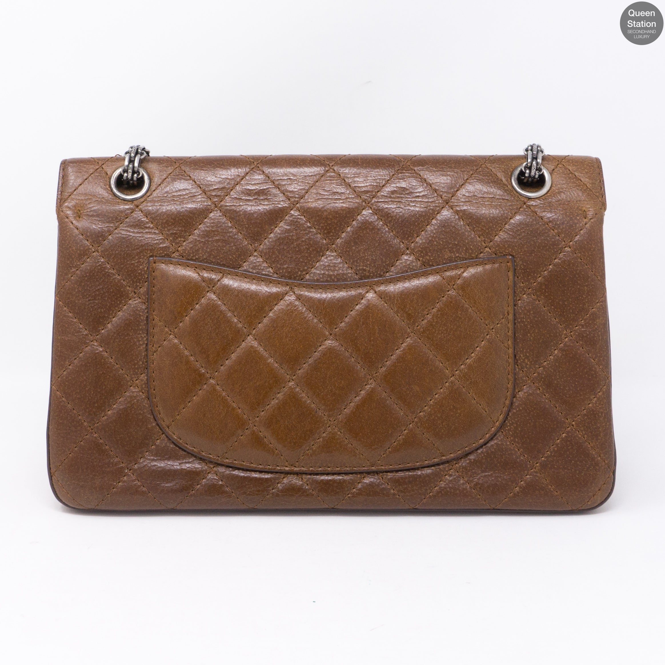Reissue 2.55 226 Double Flap Bag Distressed Leather