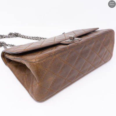 Reissue 2.55 226 Double Flap Bag Distressed Leather