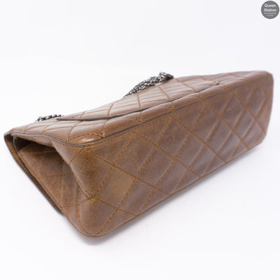 Reissue 2.55 226 Double Flap Bag Distressed Leather