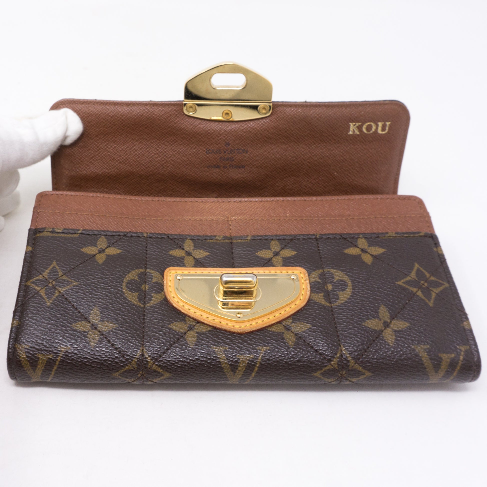 Louis Vuitton Brown Monogram Etoile Sarah Wallet Cloth ref.880549