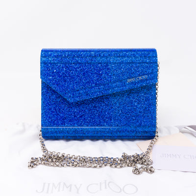 Candy Blue Glitter Acrylic Clutch Bag