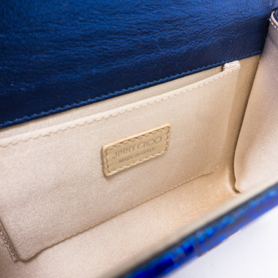 Candy Blue Glitter Acrylic Clutch Bag