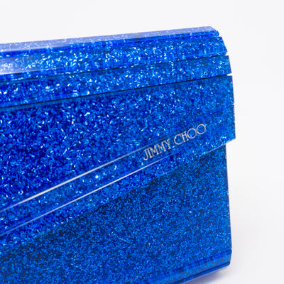 Candy Blue Glitter Acrylic Clutch Bag