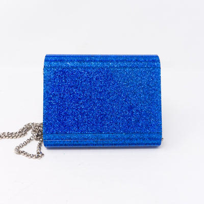 Candy Blue Glitter Acrylic Clutch Bag