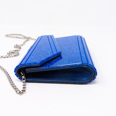 Candy Blue Glitter Acrylic Clutch Bag