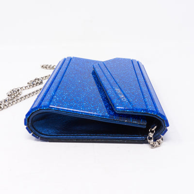 Candy Blue Glitter Acrylic Clutch Bag