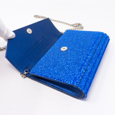 Candy Blue Glitter Acrylic Clutch Bag