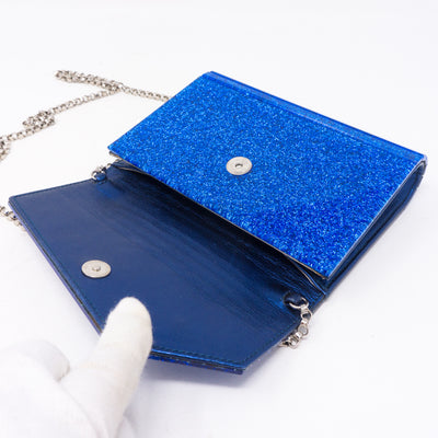 Candy Blue Glitter Acrylic Clutch Bag
