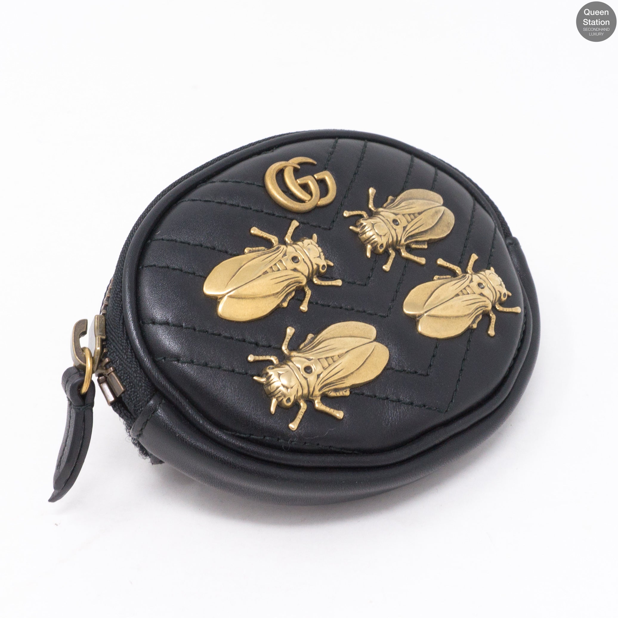 GG Marmont Animal Studs Wrist Pouch
