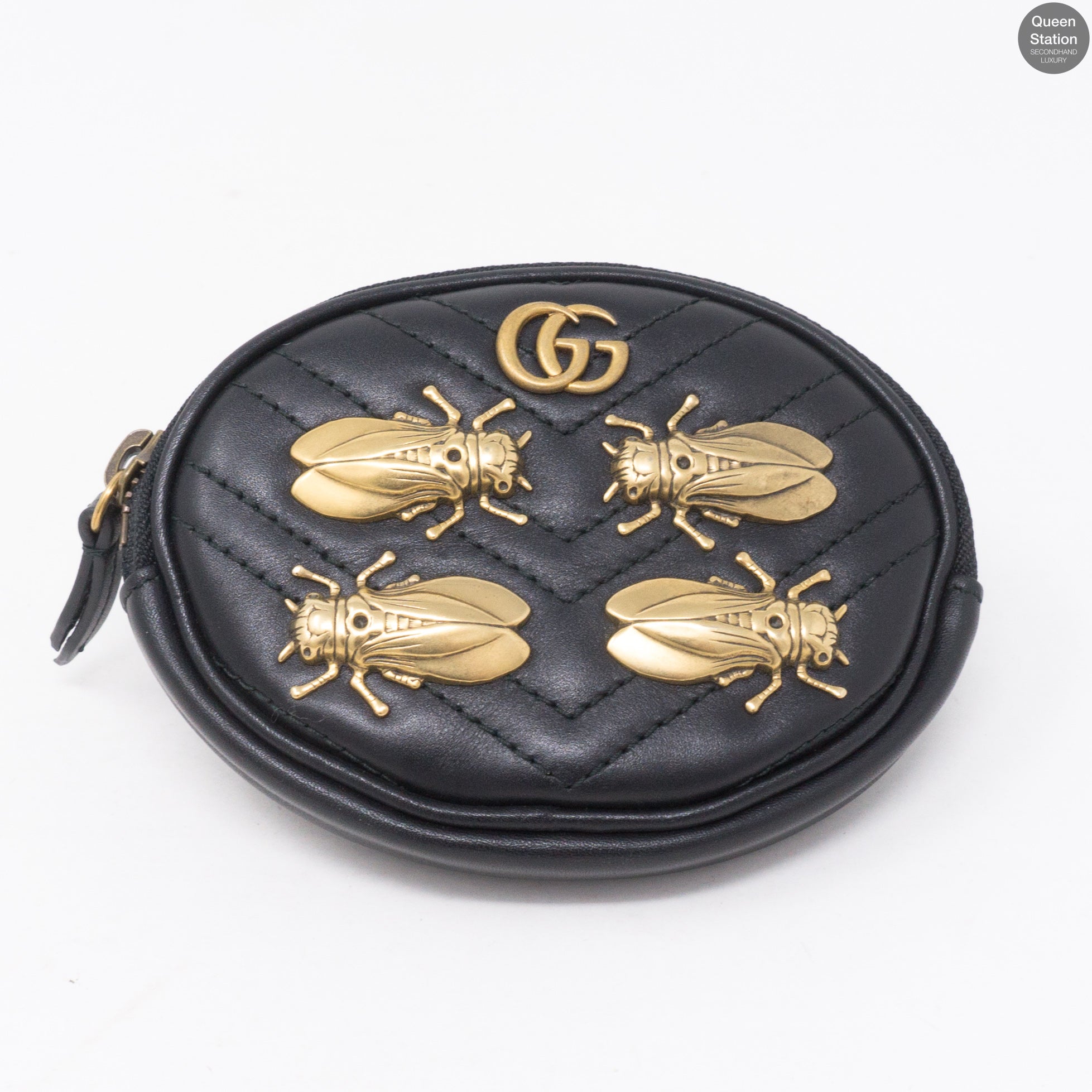GG Marmont Animal Studs Wrist Pouch