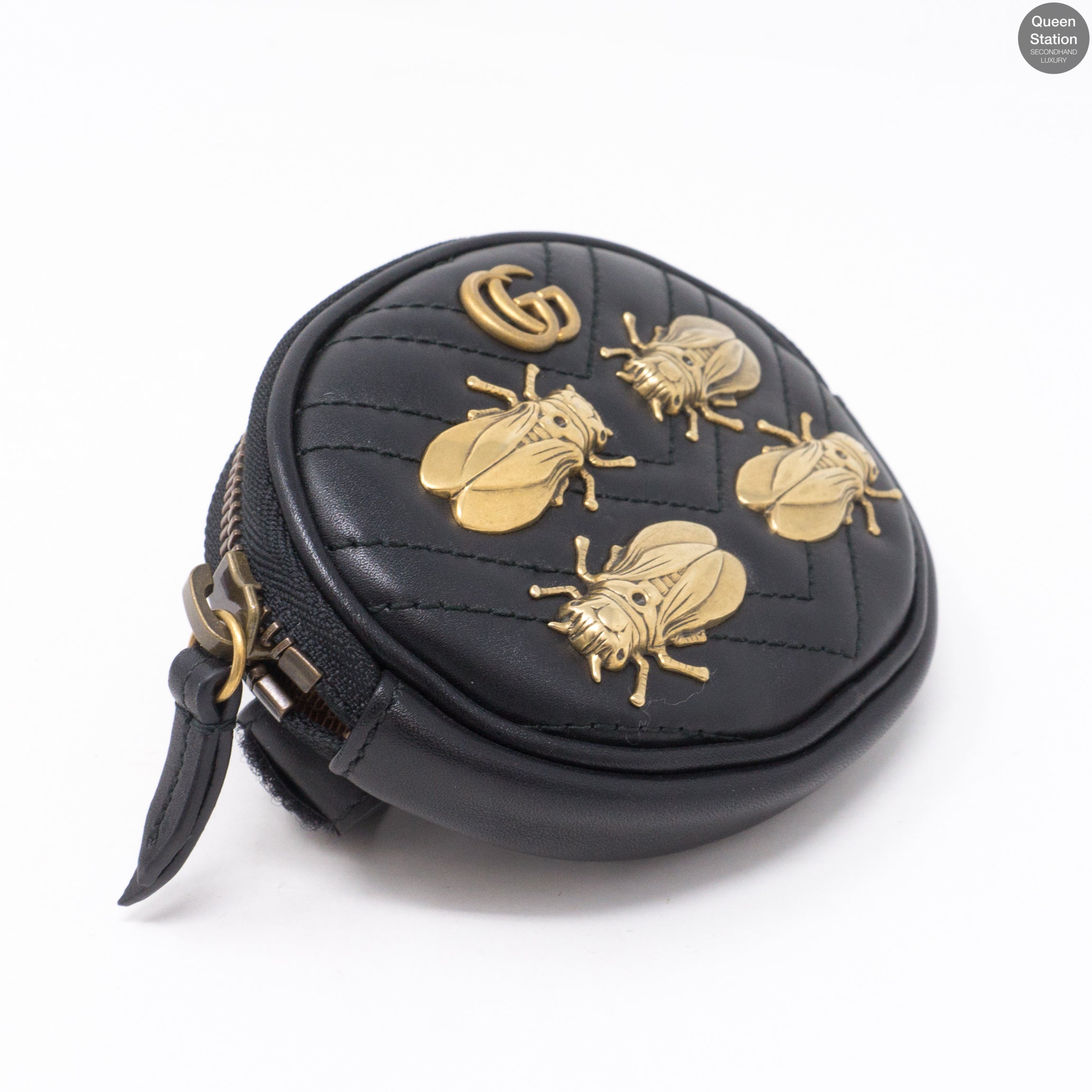 GG Marmont Animal Studs Wrist Pouch