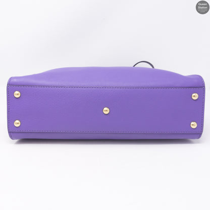 Peekaboo Medium Purple Leather