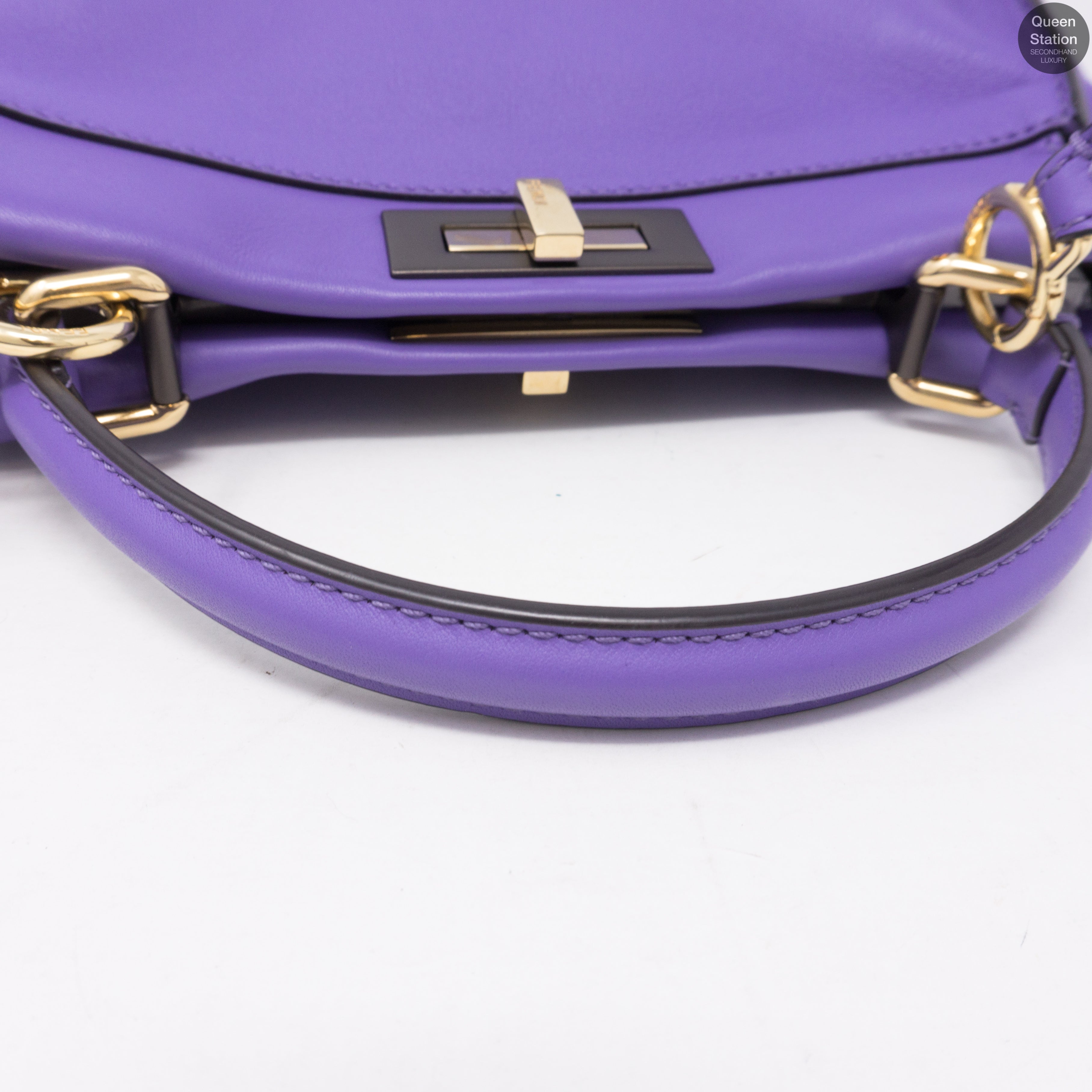 Peekaboo Medium Purple Leather