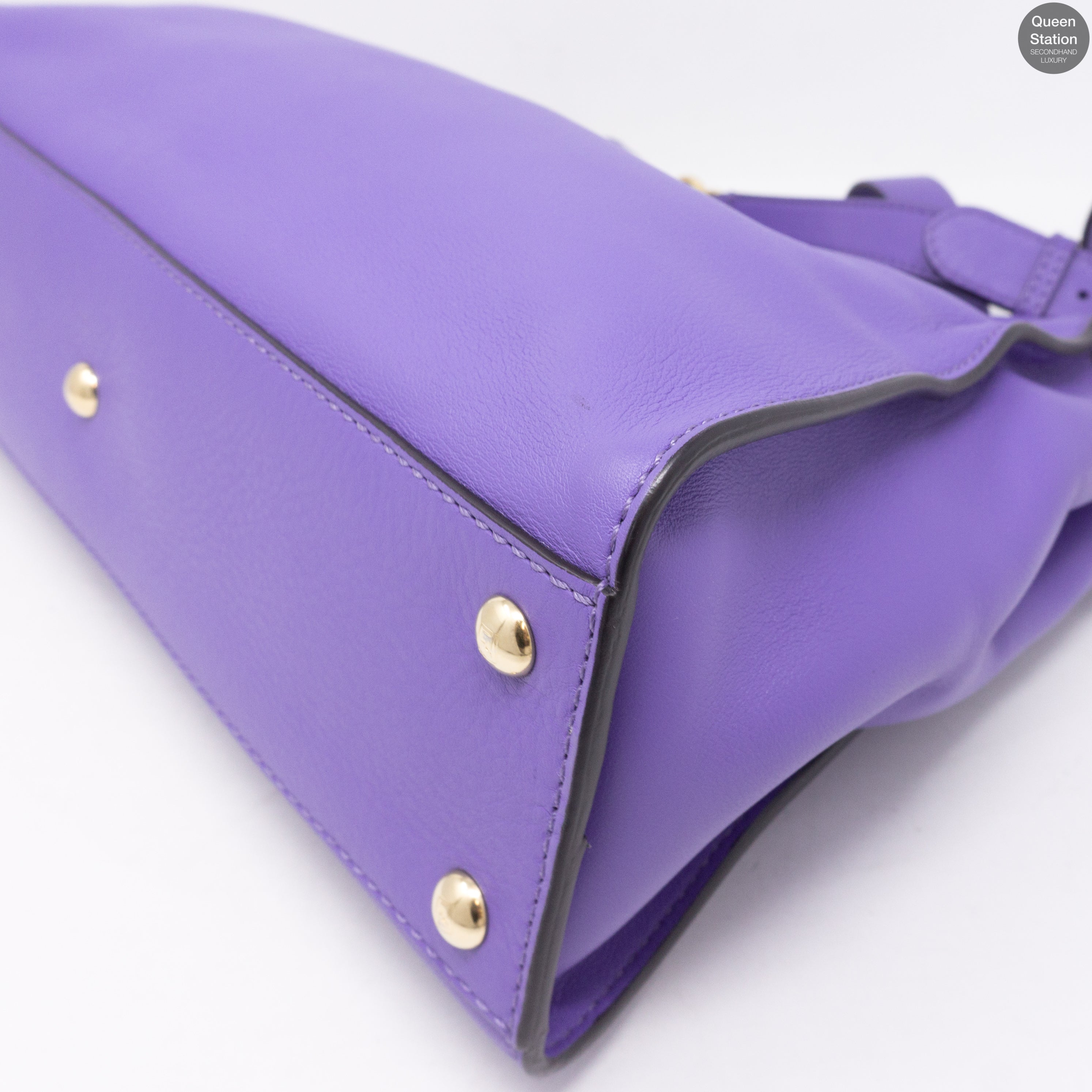 Peekaboo Medium Purple Leather
