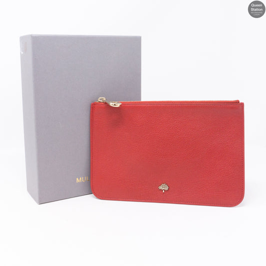 Red Zip Top Pouch