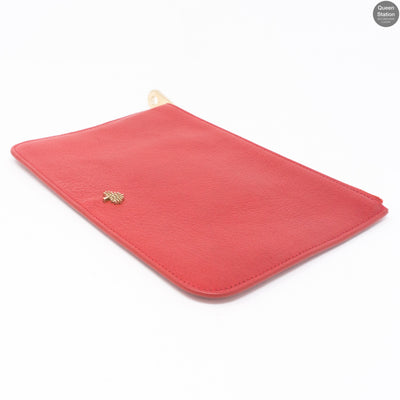 Red Zip Top Pouch