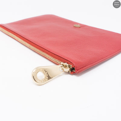 Red Zip Top Pouch