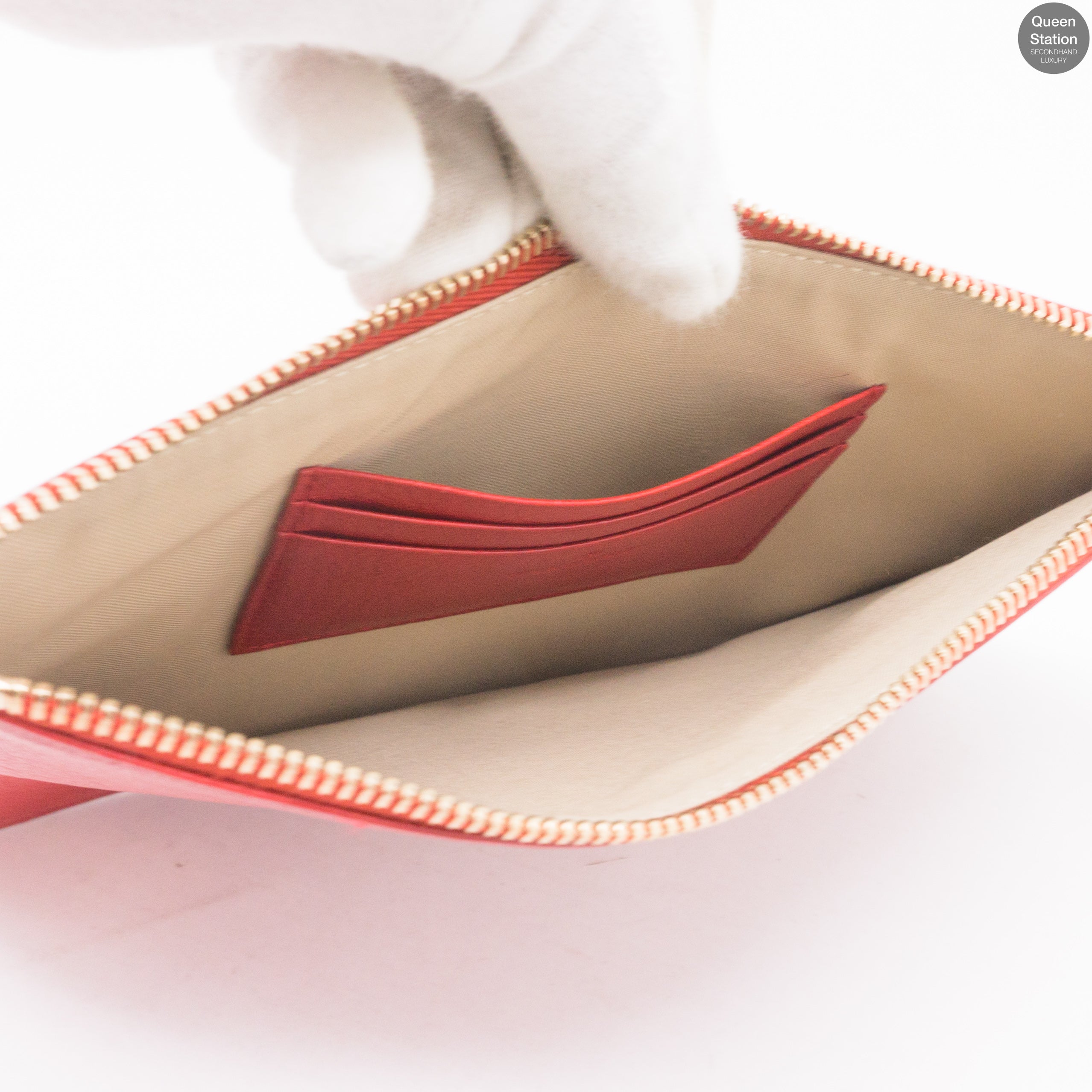 Red Zip Top Pouch