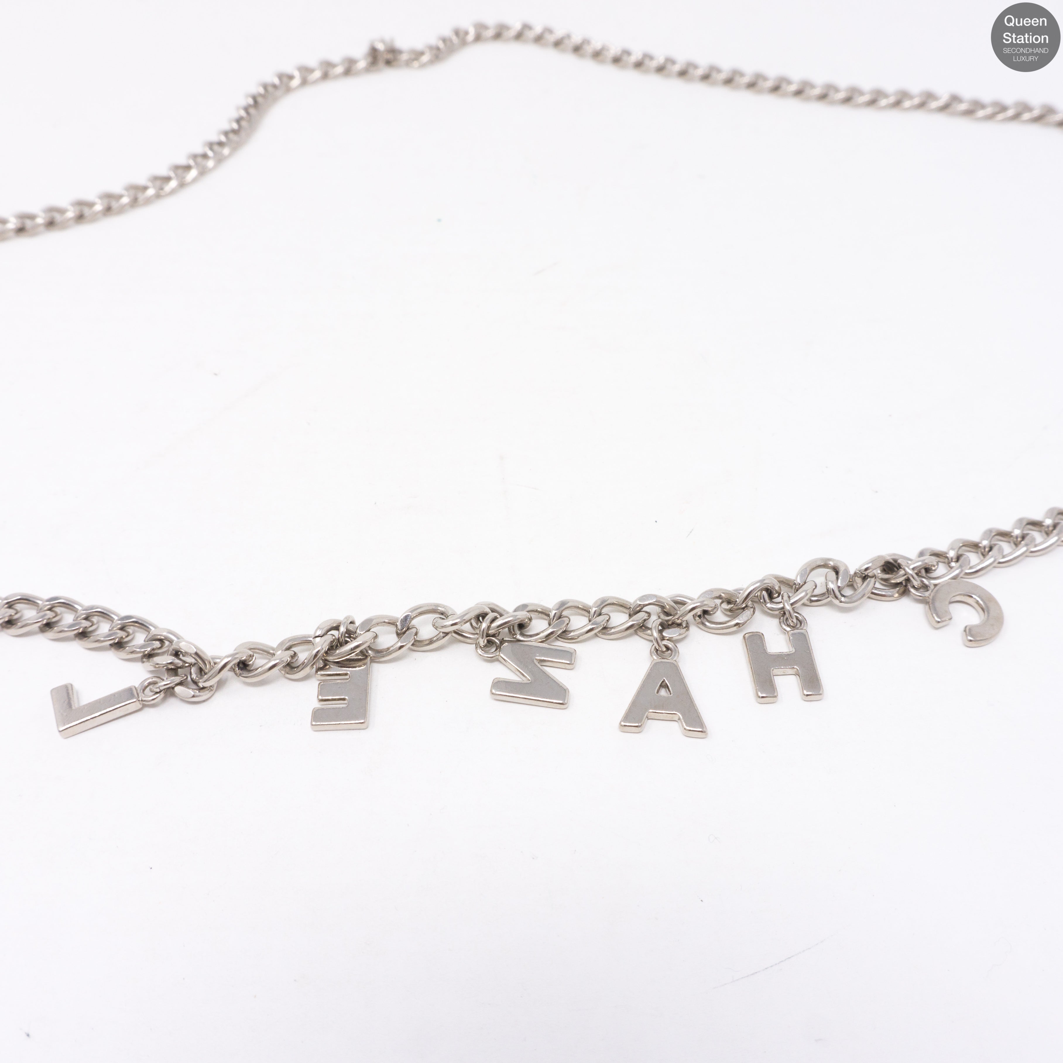 CC Silver Chain Letters Belt & Necklace