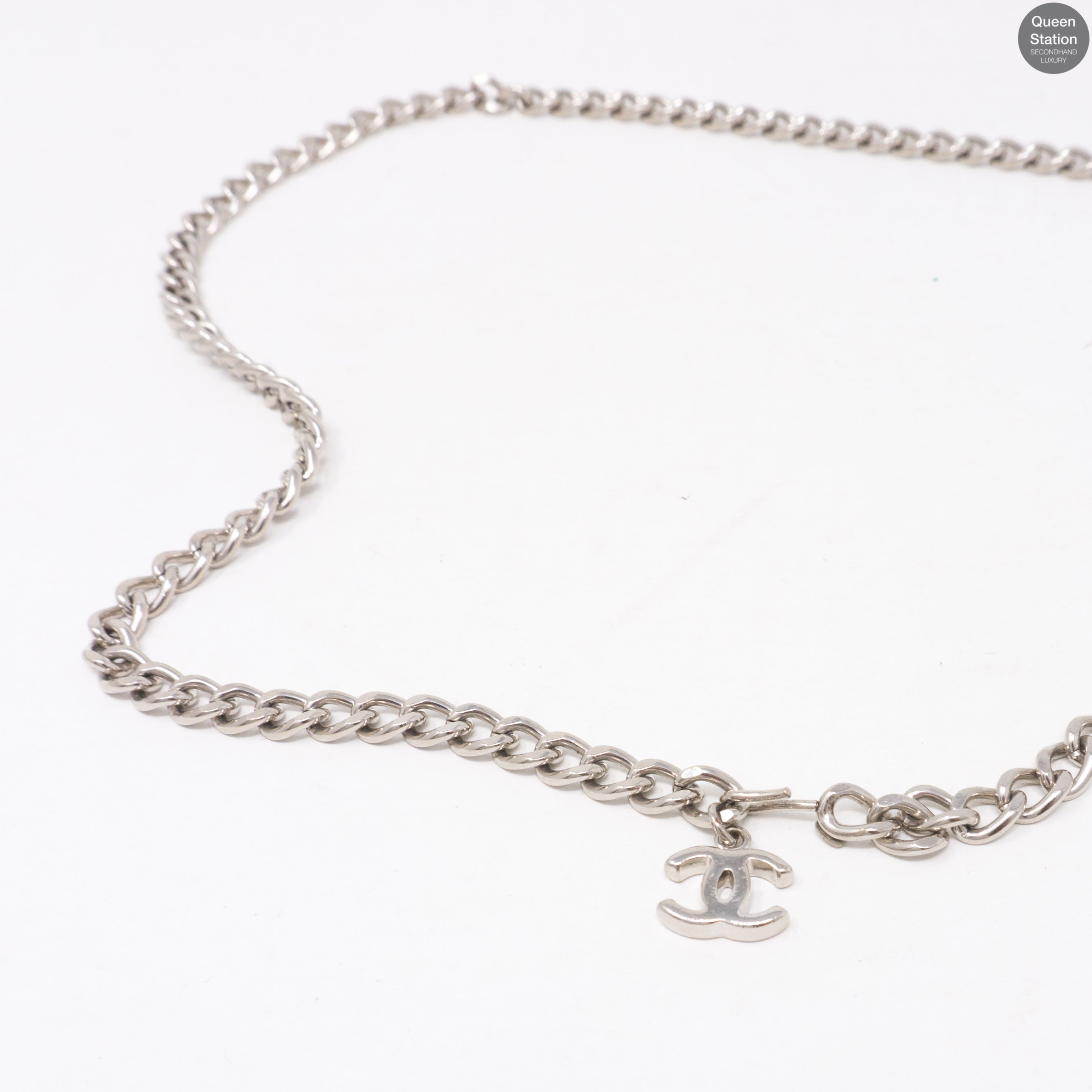 CC Silver Chain Letters Belt & Necklace