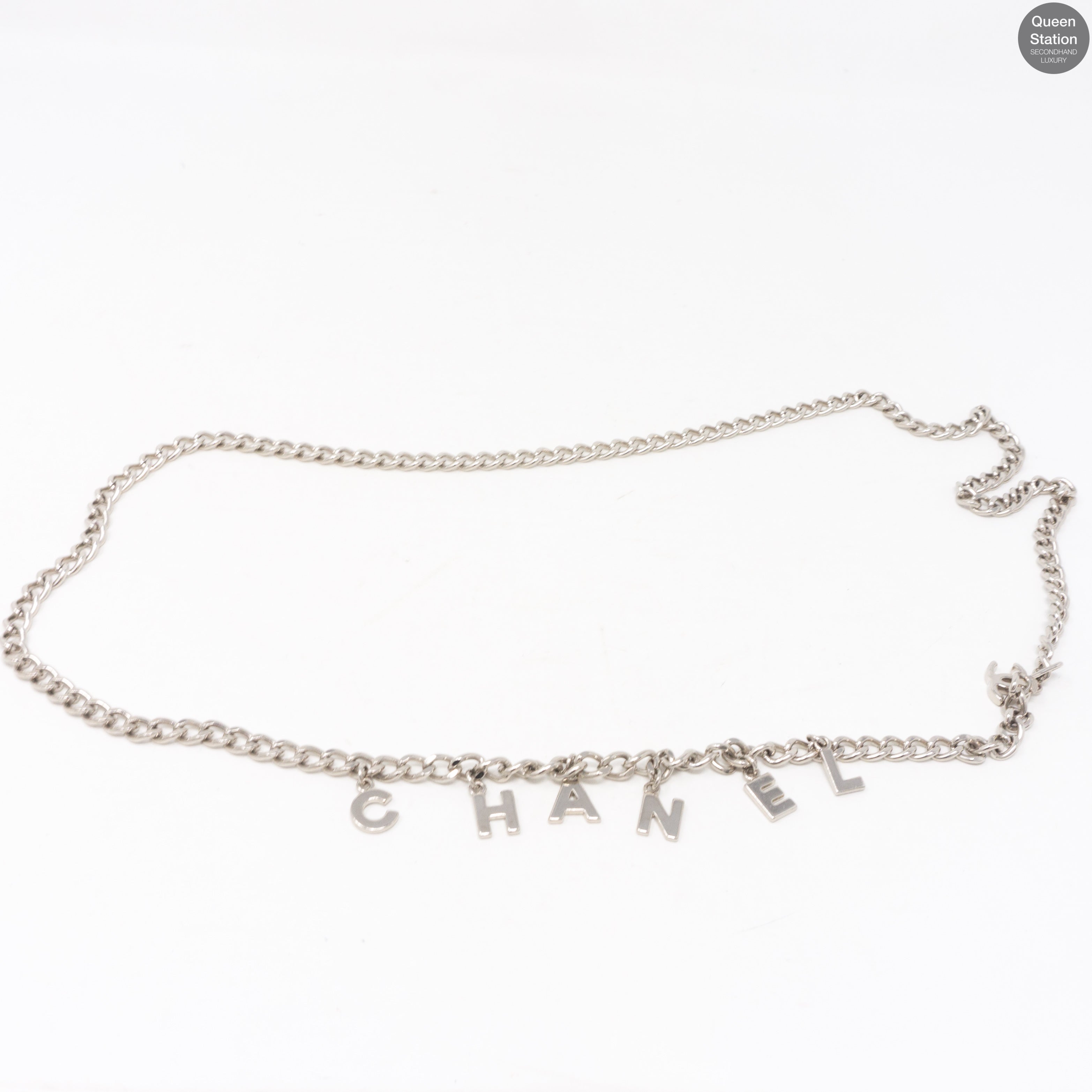 CC Silver Chain Letters Belt & Necklace