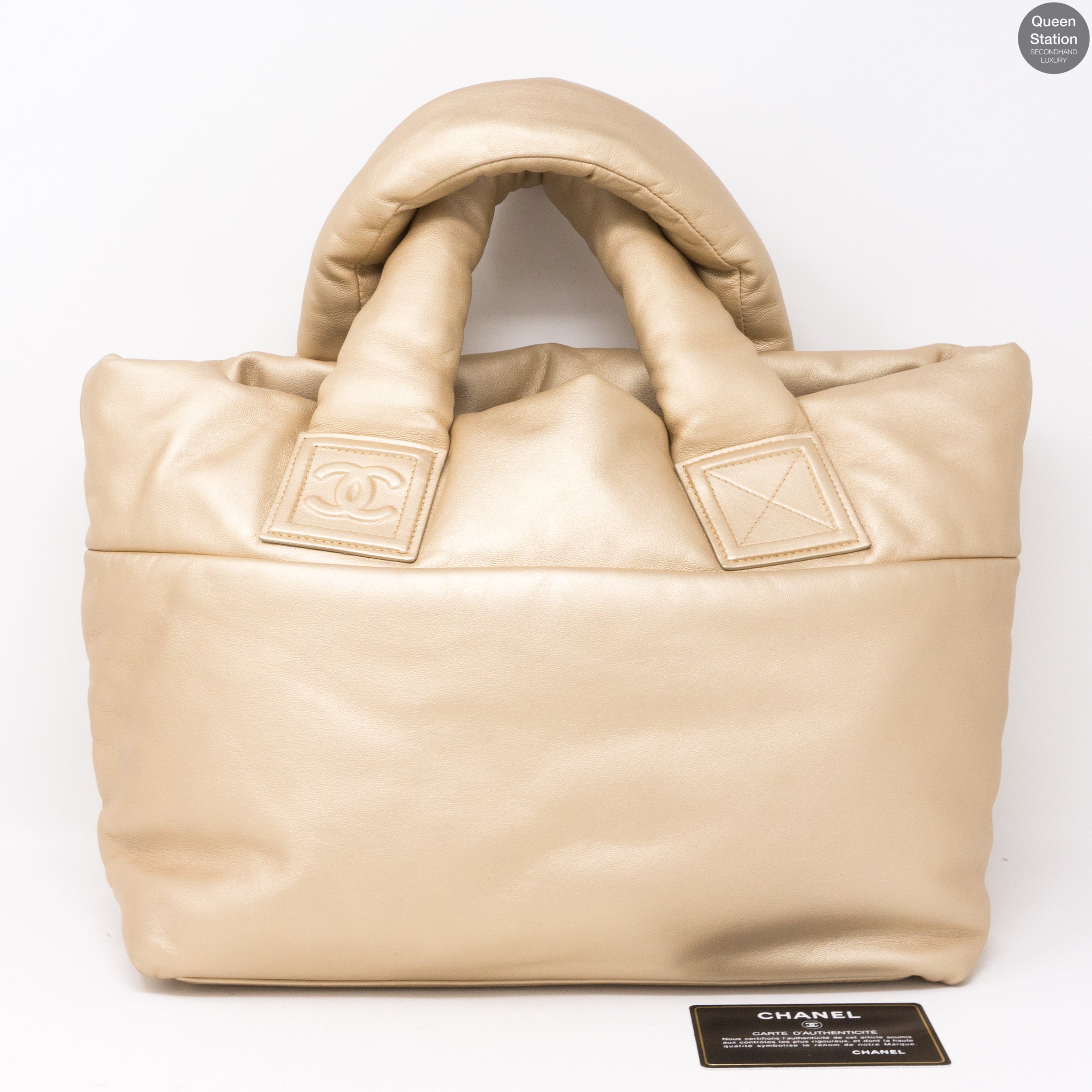 Coco Cocoon Light Gold Leather Tote