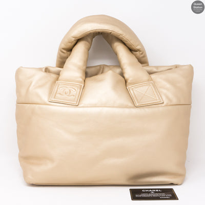 Coco Cocoon Light Gold Leather Tote