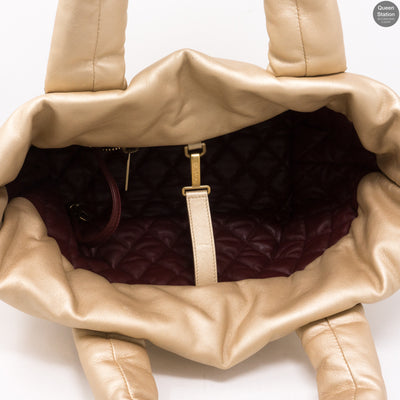 Coco Cocoon Light Gold Leather Tote