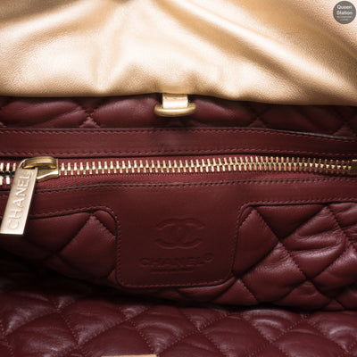 Coco Cocoon Light Gold Leather Tote