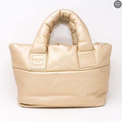 Coco Cocoon Light Gold Leather Tote