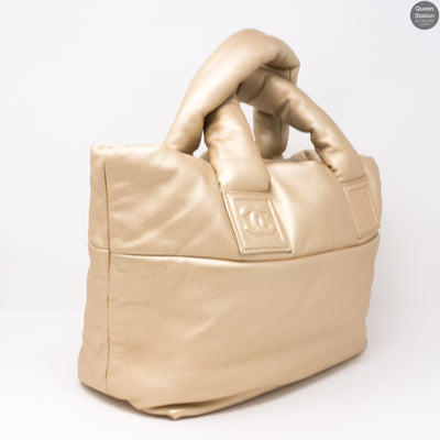 Coco Cocoon Light Gold Leather Tote