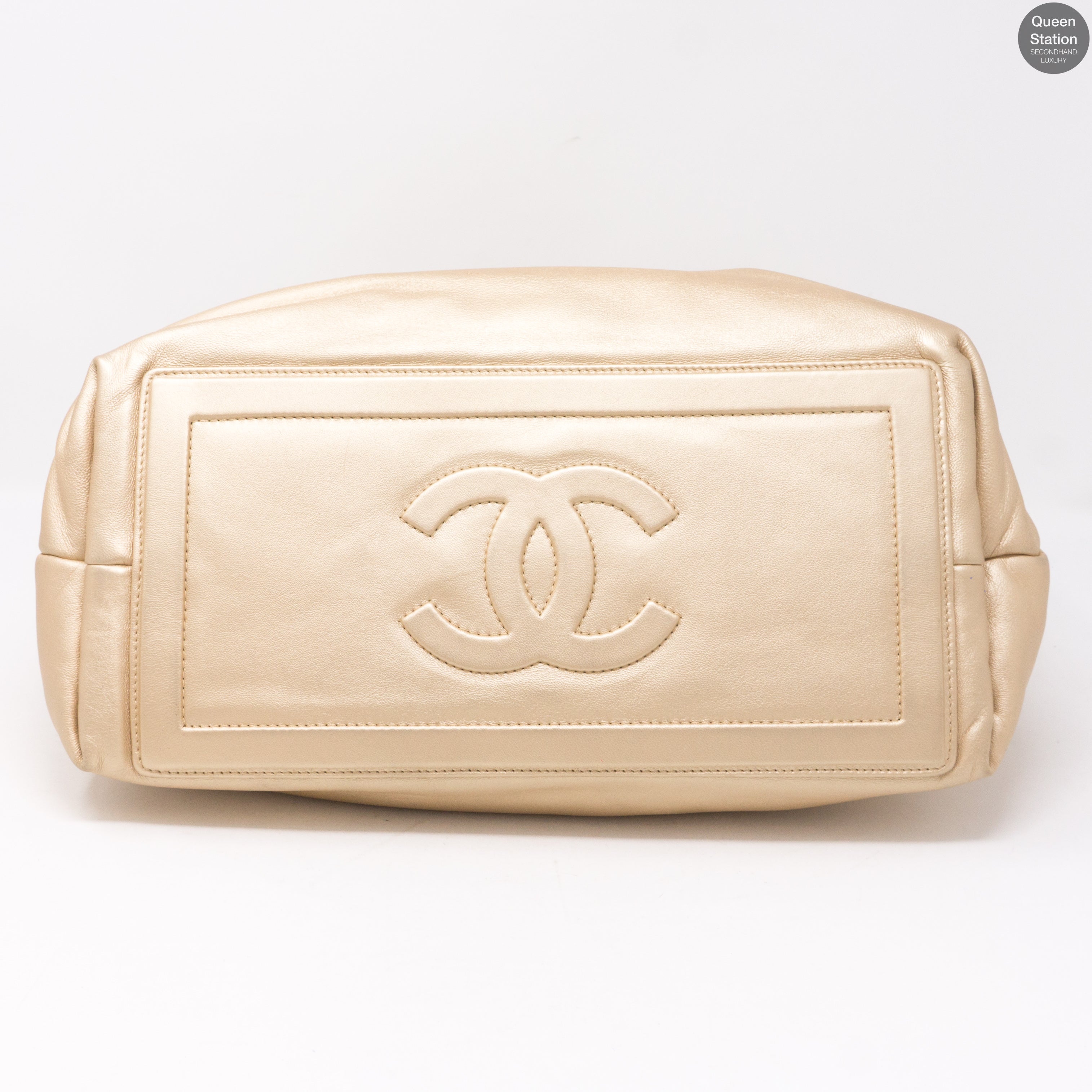 Coco Cocoon Light Gold Leather Tote