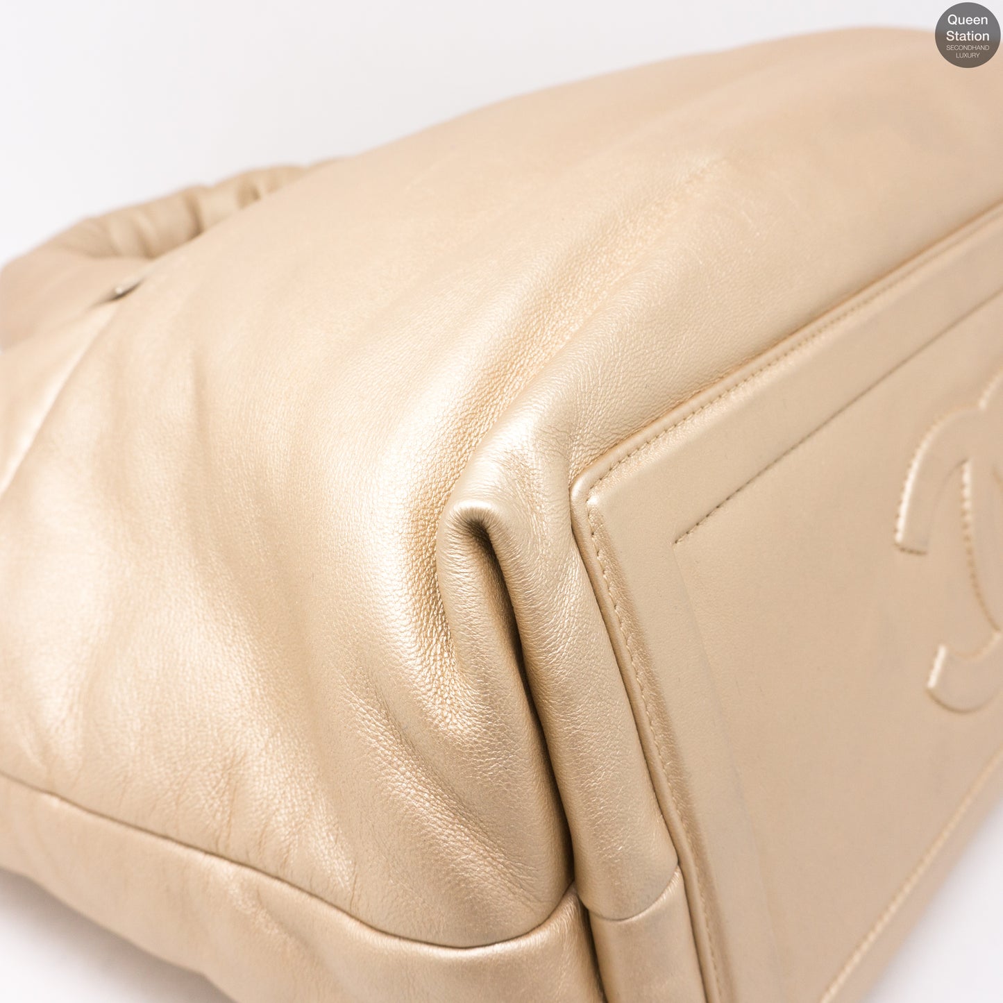 Coco Cocoon Light Gold Leather Tote