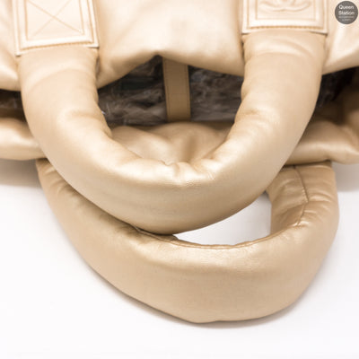 Coco Cocoon Light Gold Leather Tote