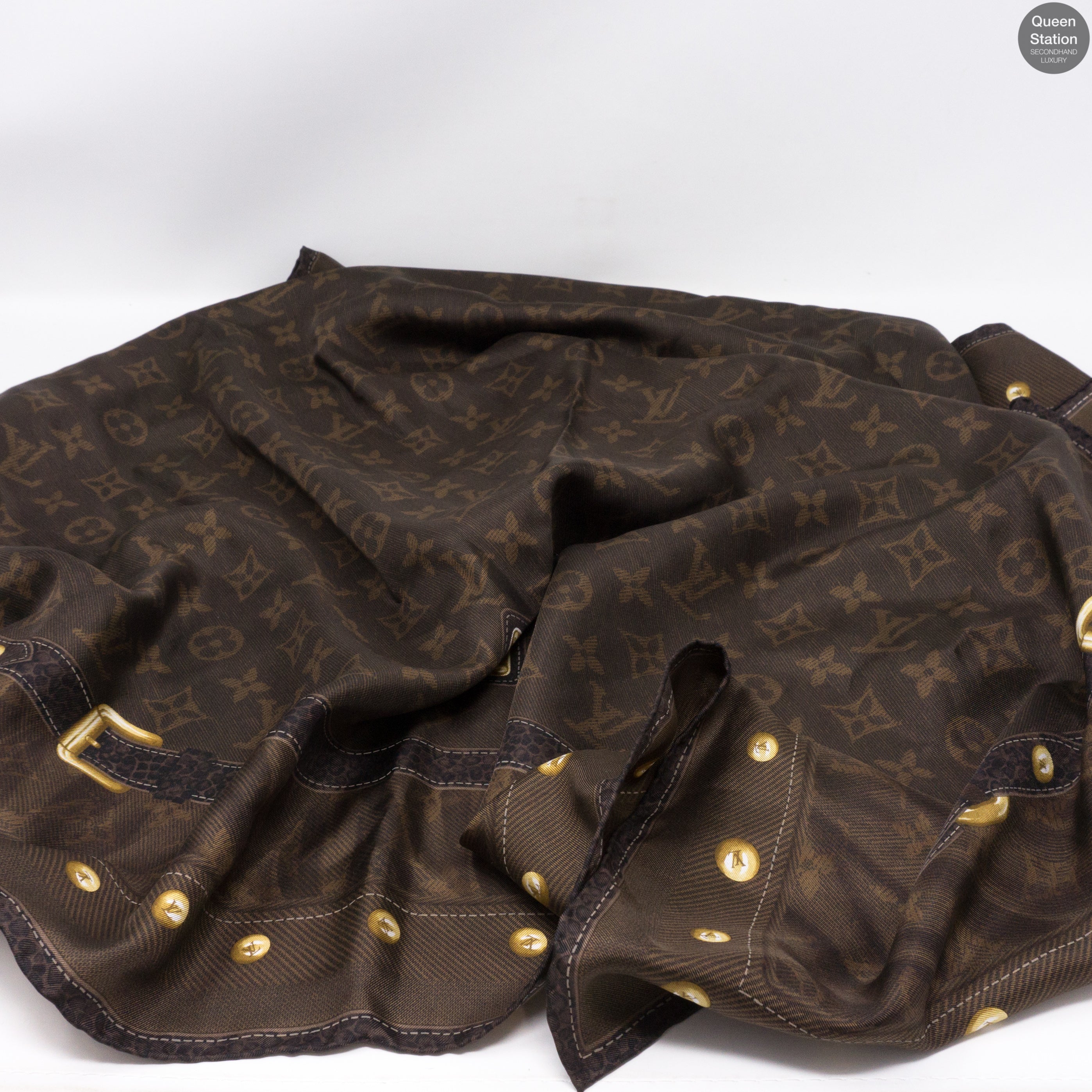 Monogram Silk Square Brown