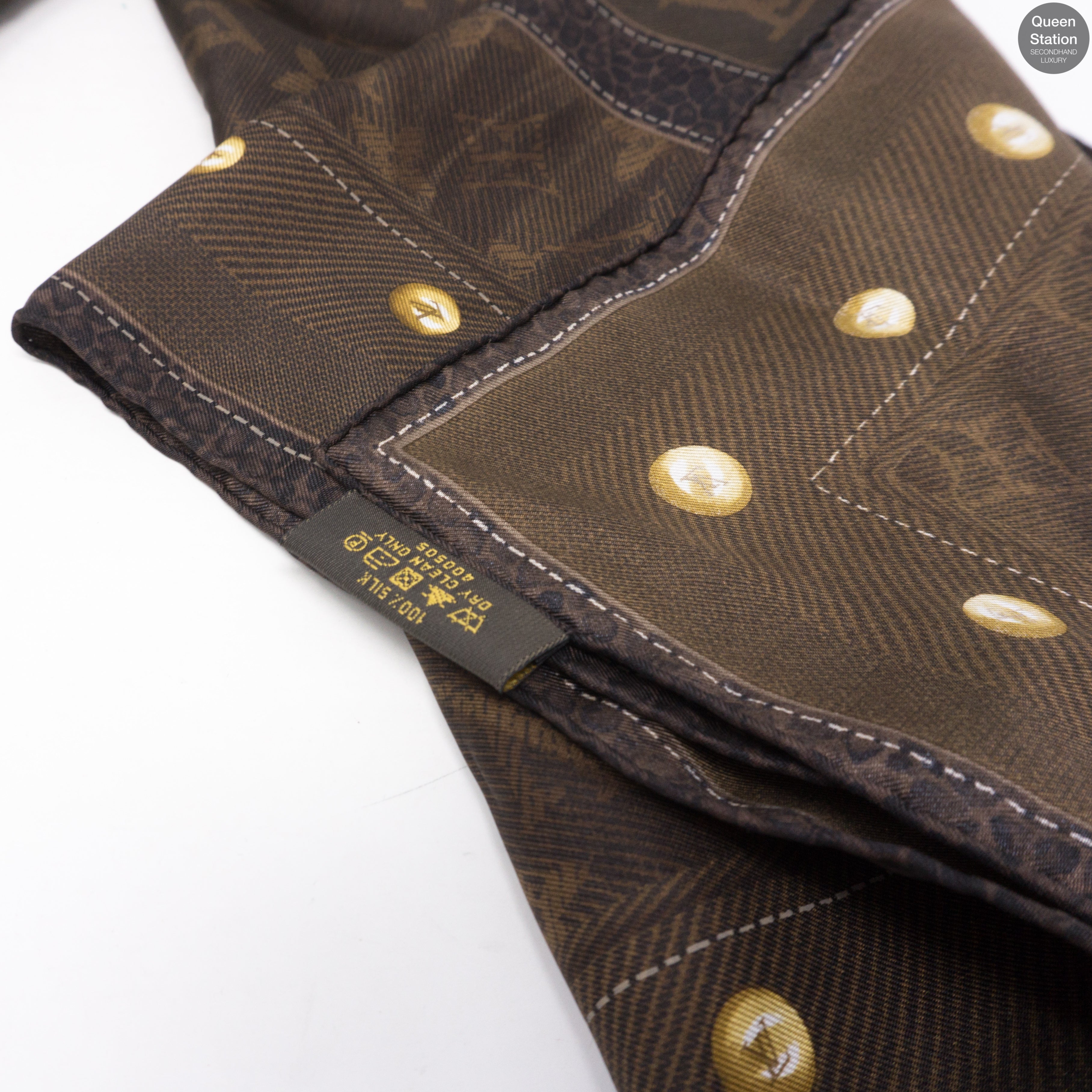 Monogram Silk Square Brown