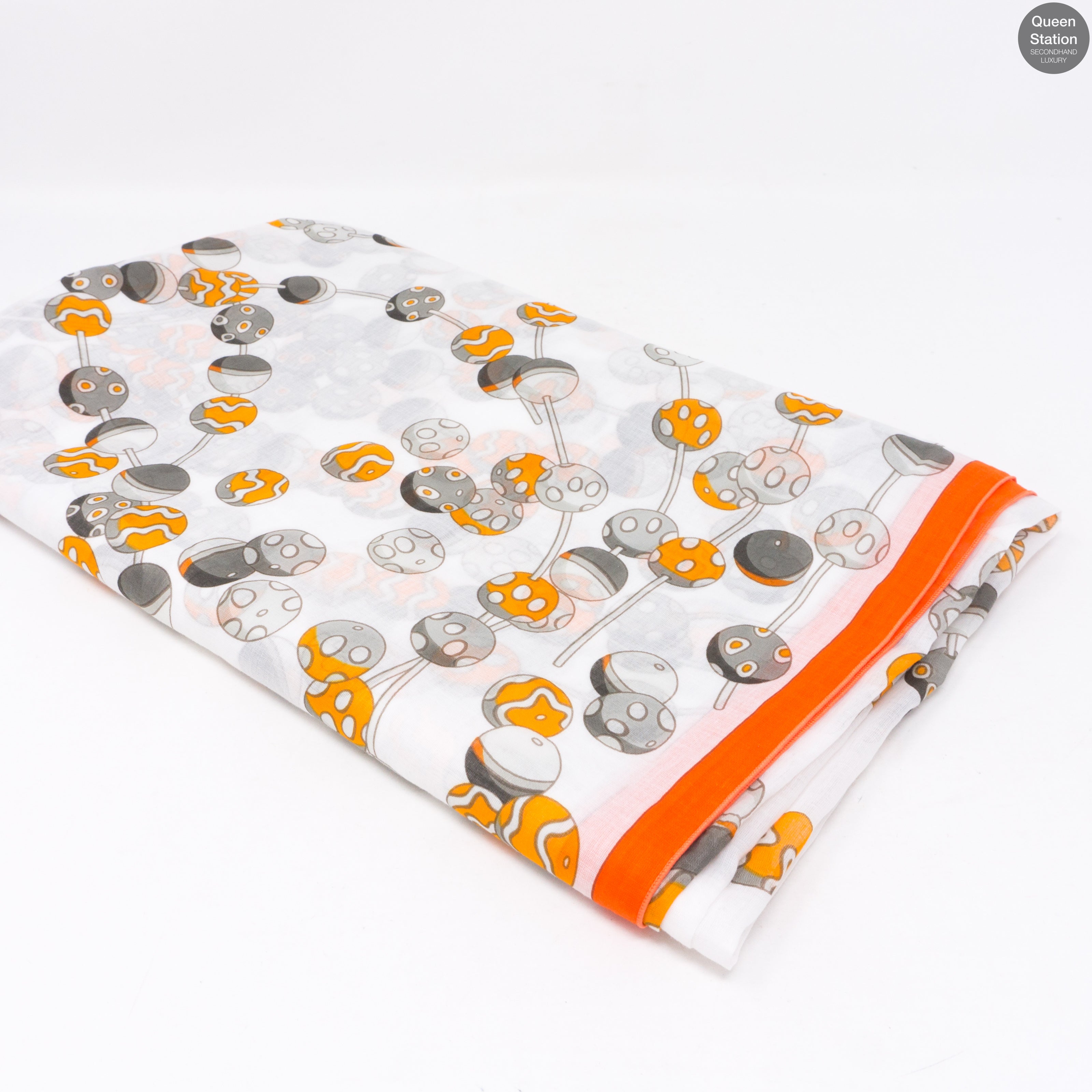 White Orange Cotton Beach Pareo